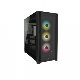  Corsair iCUE 5000X RGB Smart Mid-Tower Case - Black 
