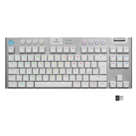  Logitech G915 TKL | Tenkeyless GL Tactile | Lightspeed Wireless | RGB Mechanical Gaming Keyboard | White 